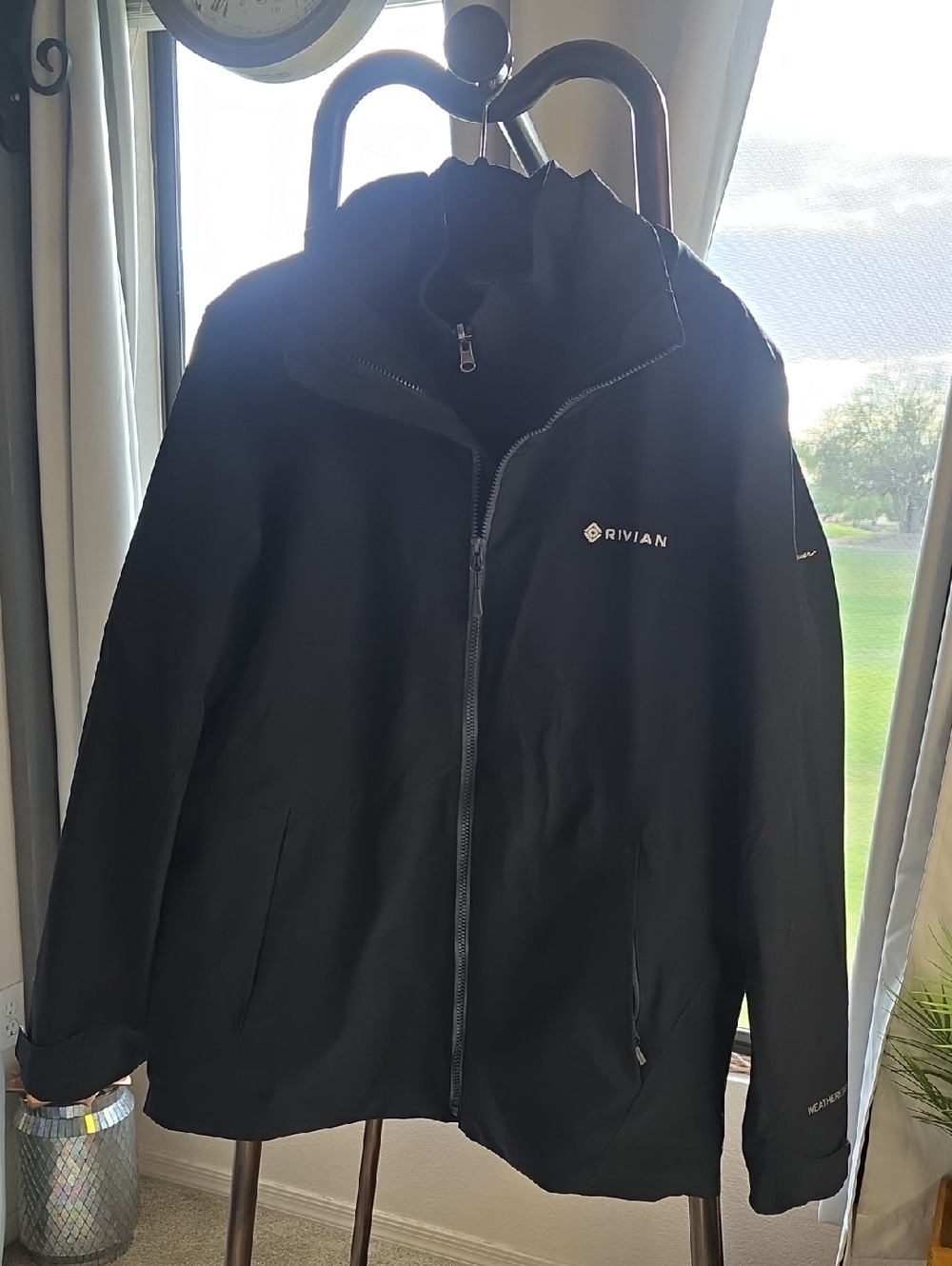 Eddie Bauer Black 3-in-1 Jacket with Rivian Logo Large